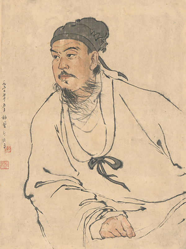 李斛笔下齐白石关汉卿,徐悲鸿曾赞"以纸墨用西画法写生"