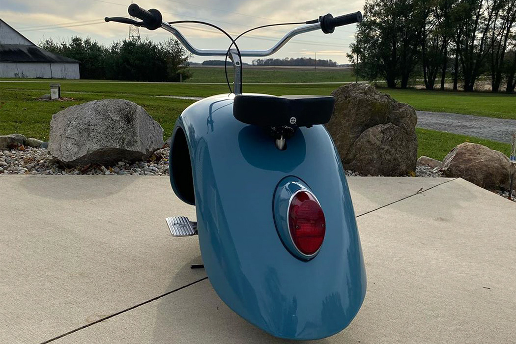 The Fenders of a Vintage Volkwagen Beetle are Reimagined as a Pair of “Volkspod” Scooters