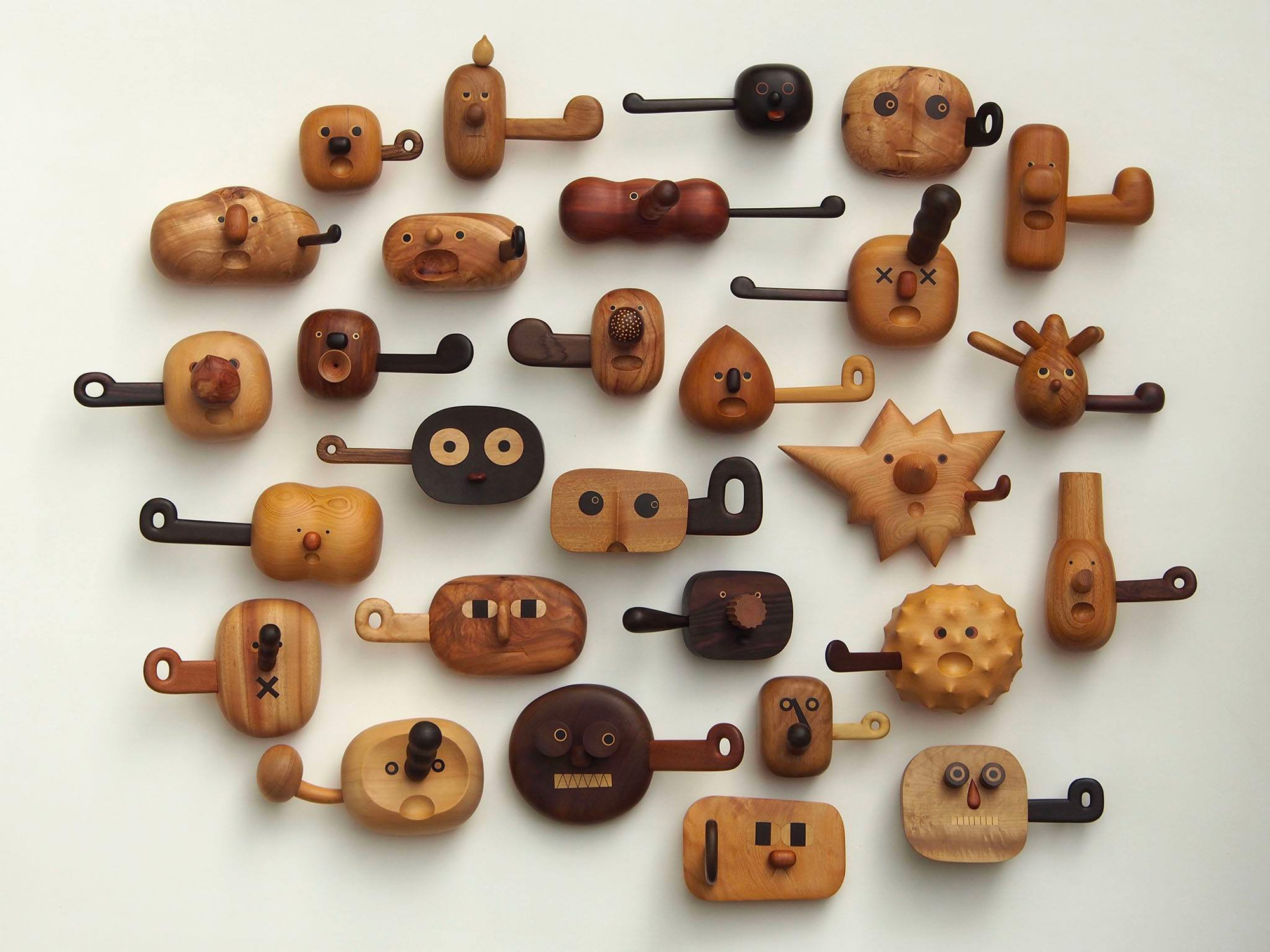Hand-Carved Wood Sculptures by Jui-Lin Yen Capture Cartoonish Facial Expressions