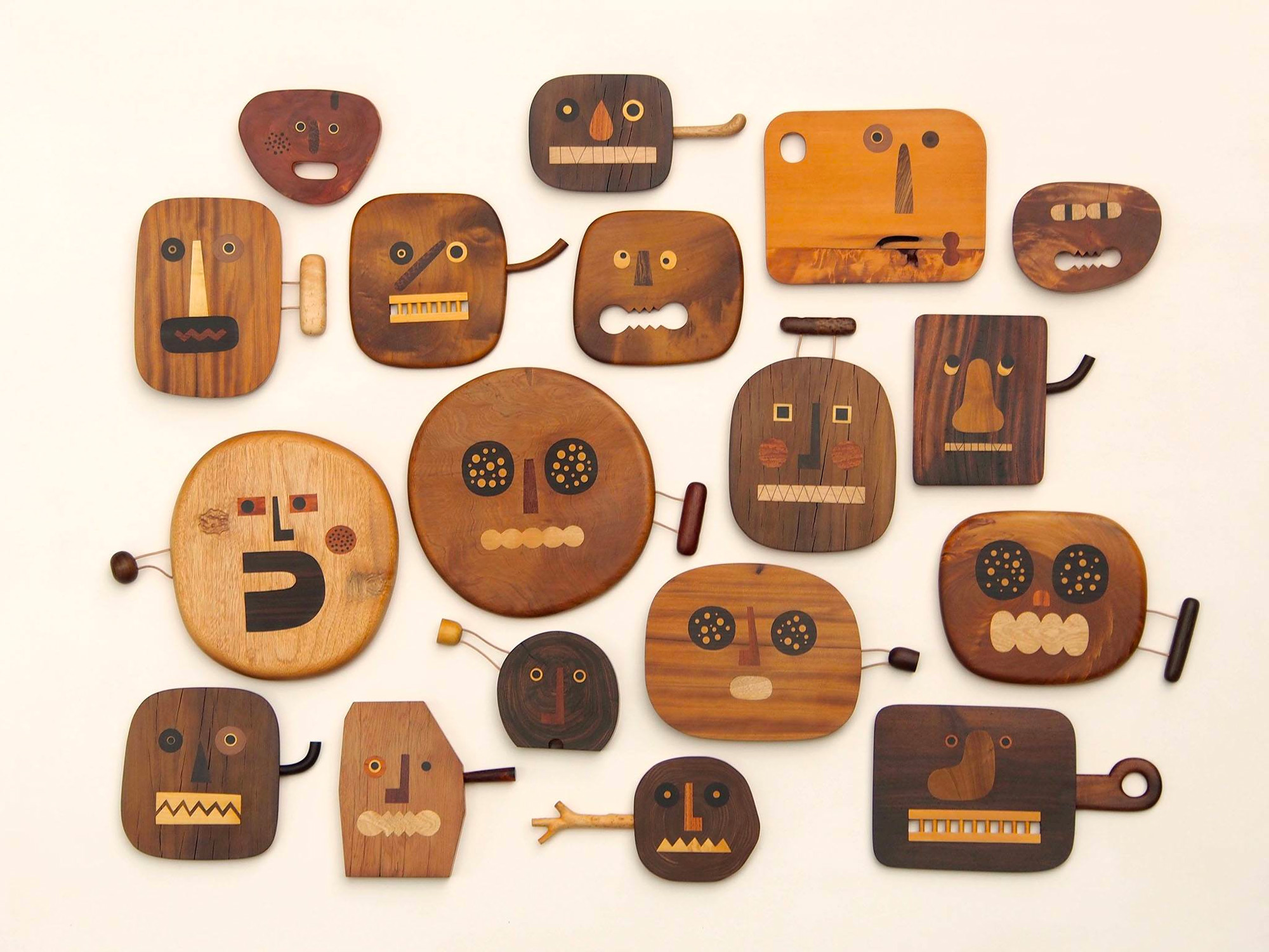 Hand-Carved Wood Sculptures by Jui-Lin Yen Capture Cartoonish Facial Expressions