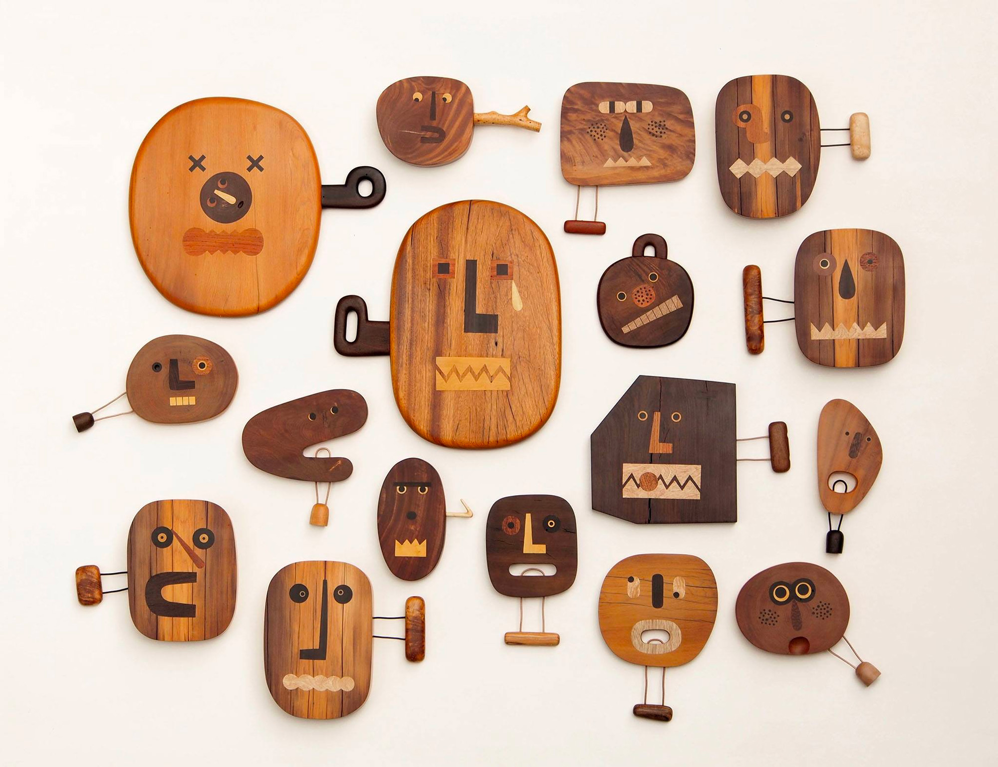 Hand-Carved Wood Sculptures by Jui-Lin Yen Capture Cartoonish Facial Expressions