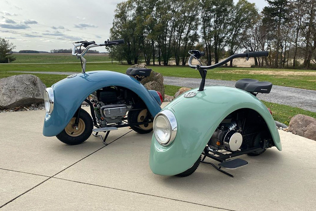 The Fenders of a Vintage Volkwagen Beetle are Reimagined as a Pair of “Volkspod” Scooters