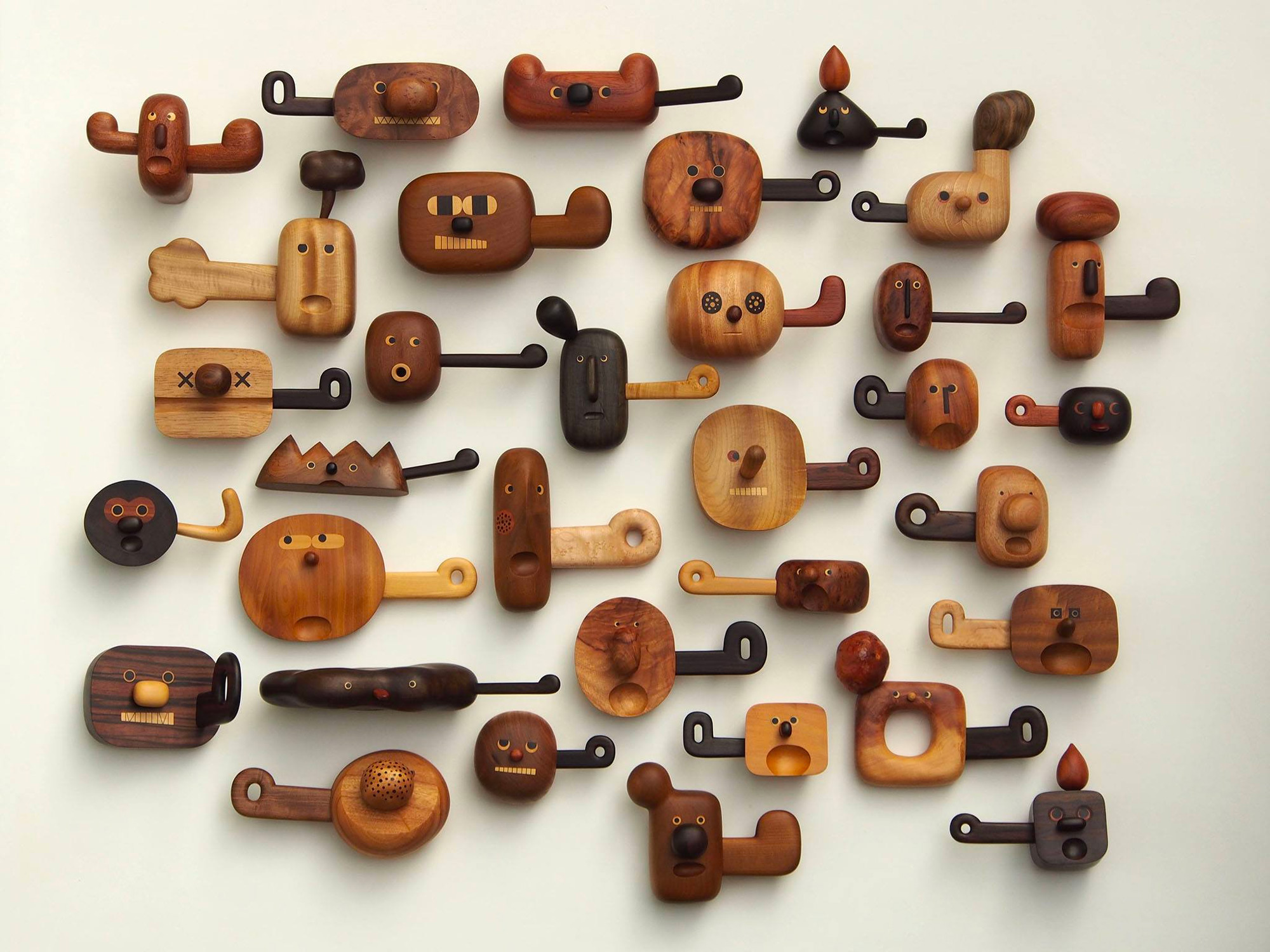 Hand-Carved Wood Sculptures by Jui-Lin Yen Capture Cartoonish Facial Expressions