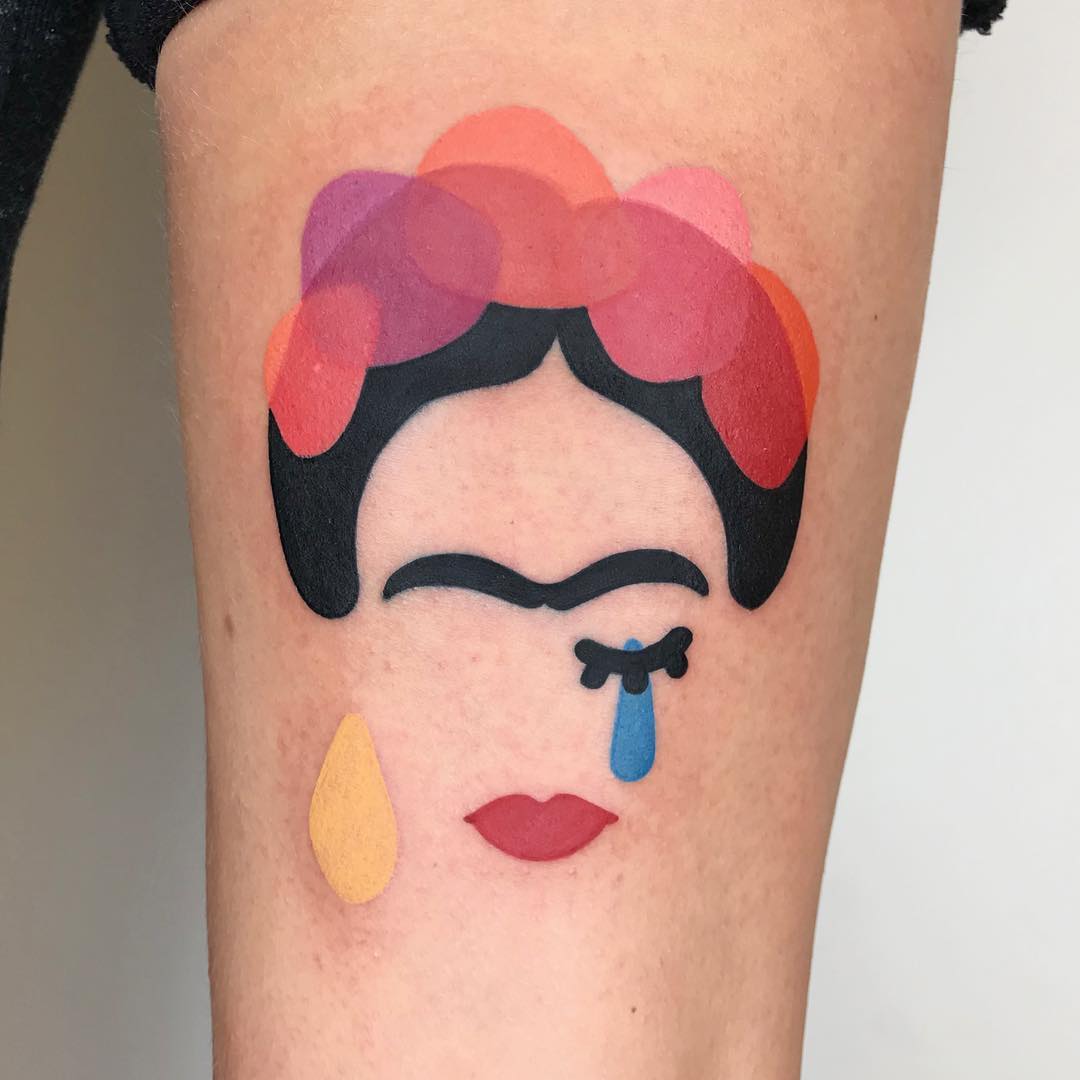 Bold Line Drawings Layered on Top of Deconstructed Images of Fruit, Flowers, and Animals in Tattoos by Mattia Mambo