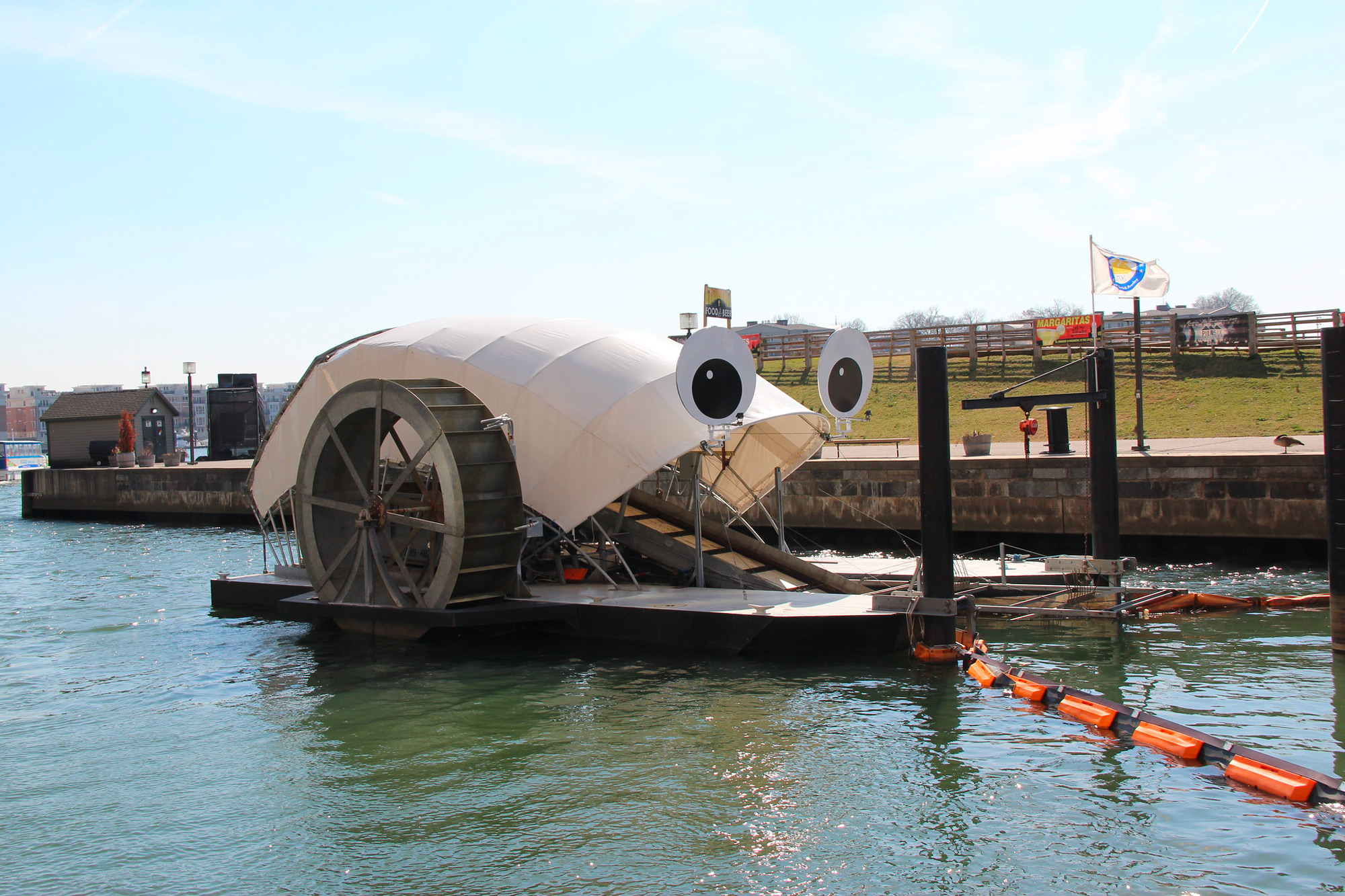 Mr. Trash Wheel: An Anthropomorphic Debris-Eating Mechanism Located in Baltimore Harbor