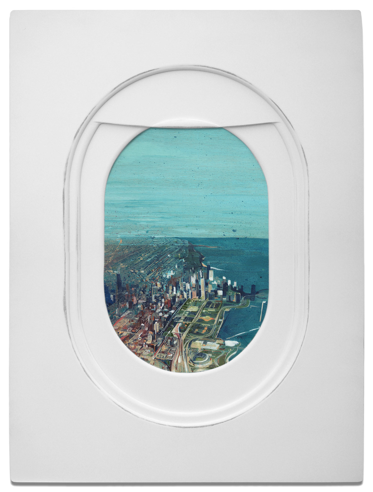 Peek Out of These Painted Airplane Windows to Spot Diverse Landscapes