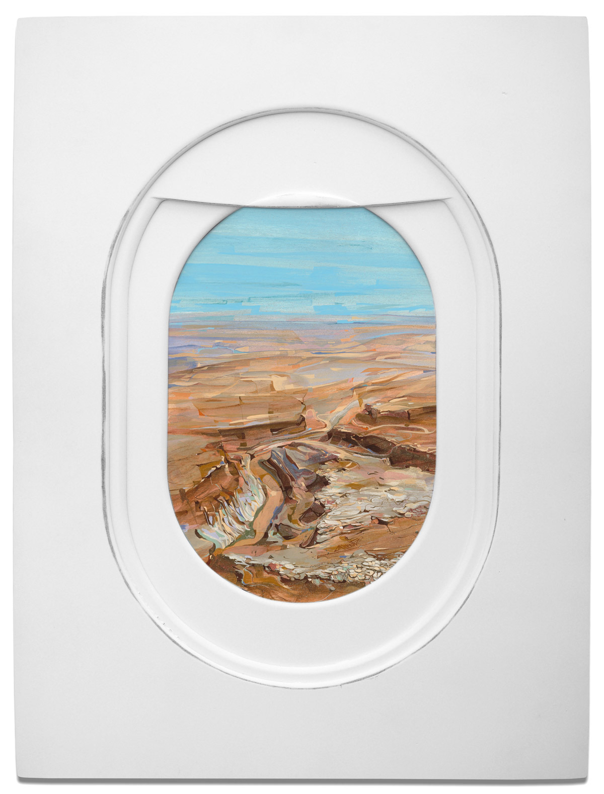 Peek Out of These Painted Airplane Windows to Spot Diverse Landscapes