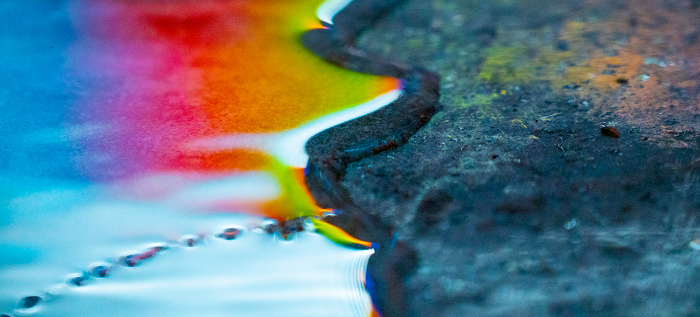 Neon Hues Paint Puddles of 『Regular Rain』 in Images by Slava Semeniuta