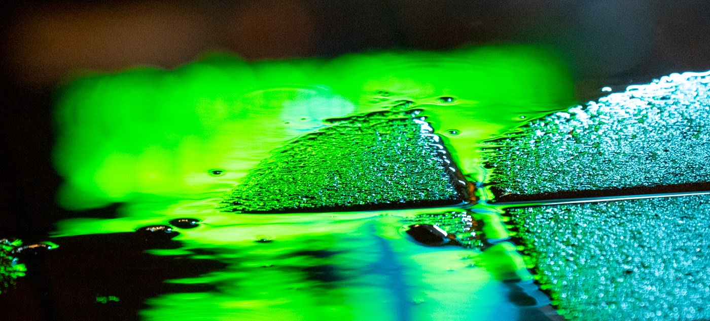 Neon Hues Paint Puddles of 『Regular Rain』 in Images by Slava Semeniuta