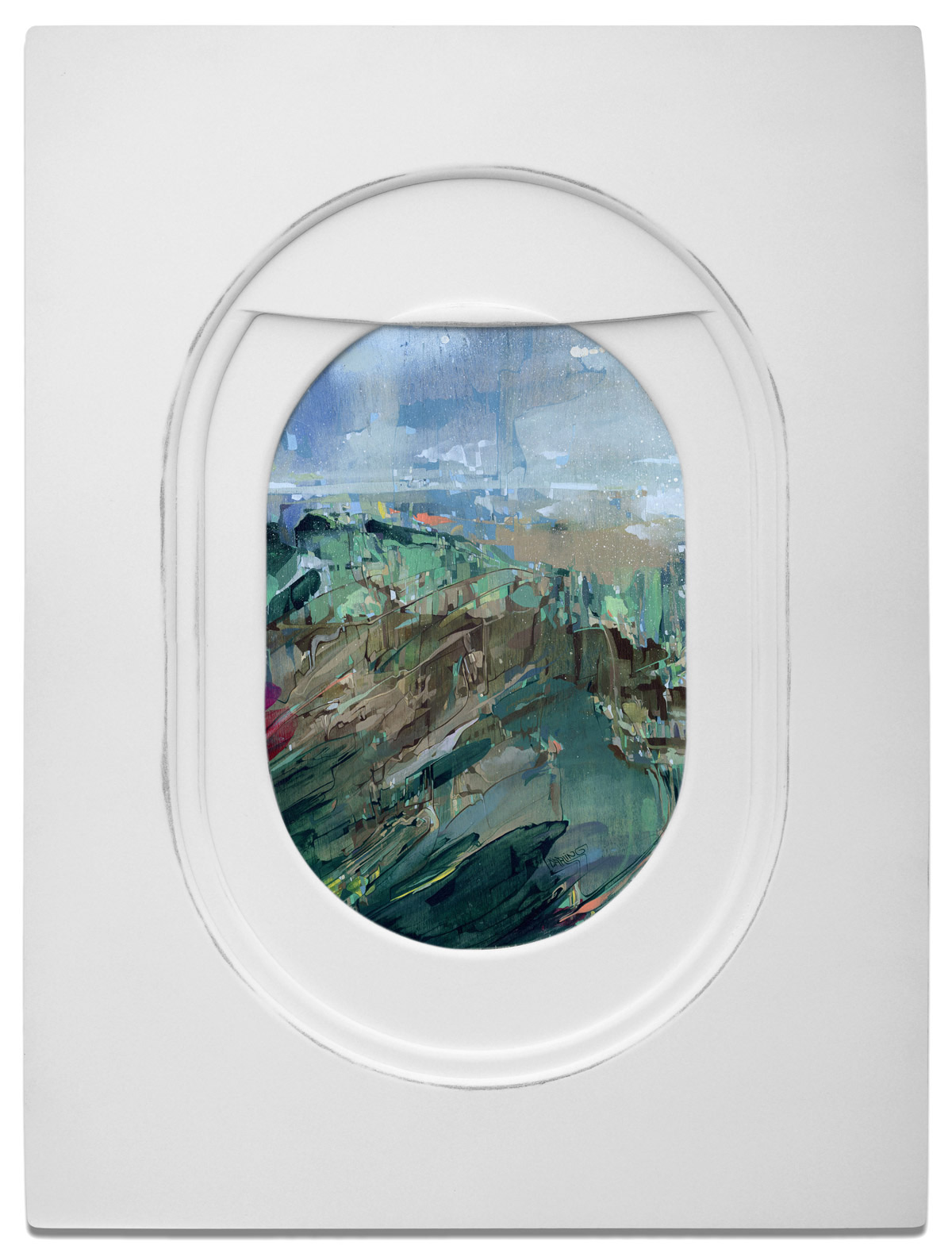 Peek Out of These Painted Airplane Windows to Spot Diverse Landscapes