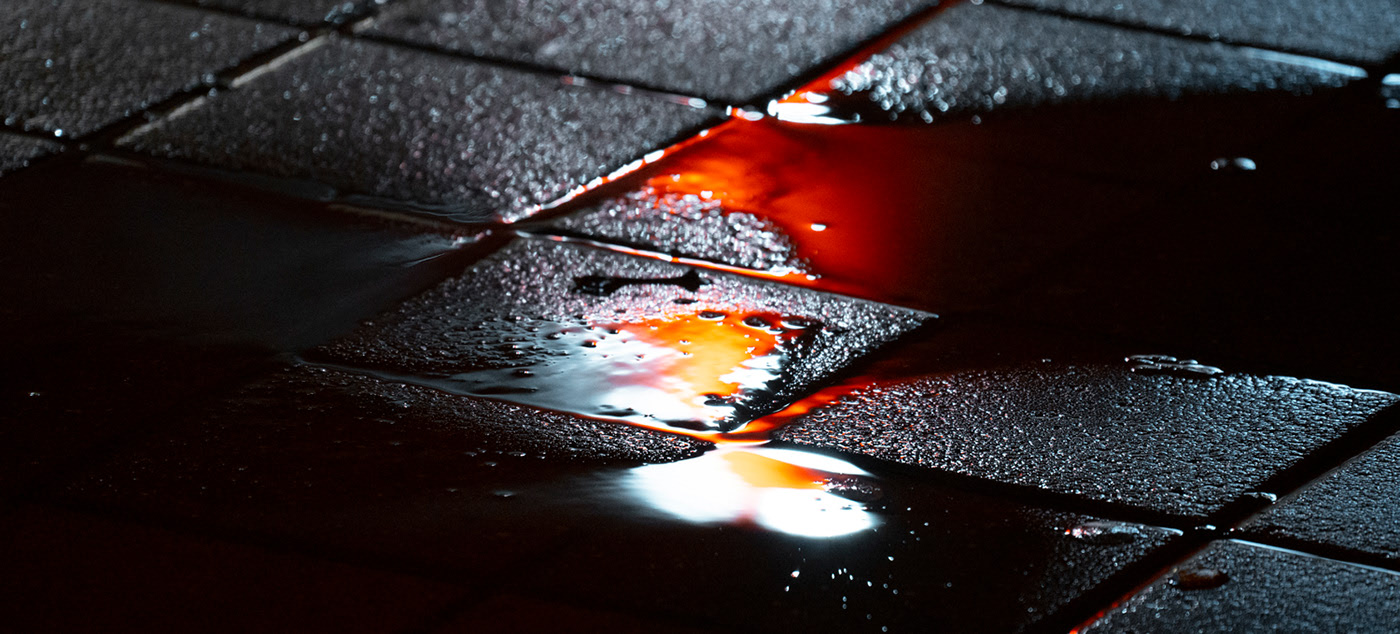 Neon Hues Paint Puddles of 『Regular Rain』 in Images by Slava Semeniuta