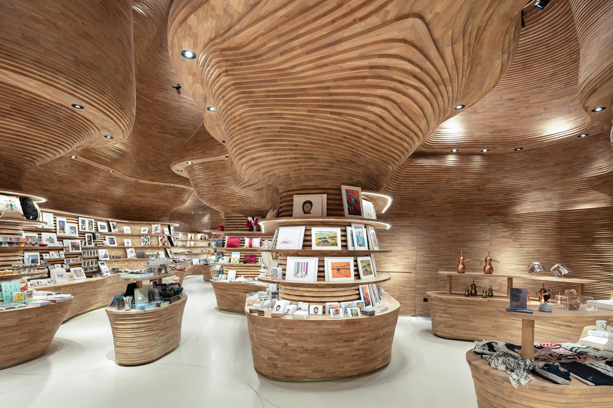A Geological Landmark’s Phosphorescent Glow Inspires the National Museum of Qatar’s Cavernous Gift Shop