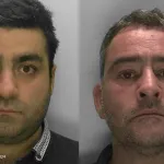 Mugshots of Behrad Kazemi and Raj Nasta from Sussex Police. The two men were recently sentenced on charges of money laundering and false accounting.