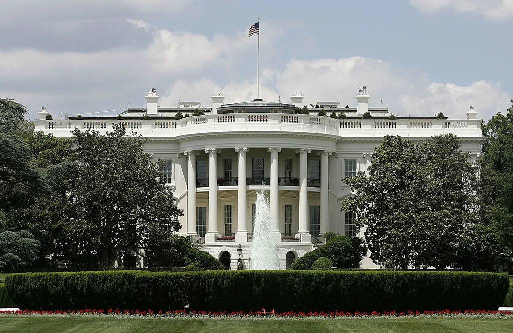 WASHINGTON - MAY 31: The exterior view of the south side of the White House is seen May 31, 2005 in Washington, DC. Vanity Fair Magazine reported that former FBI official W. Mark Felt claimed himself was ?Deep Throat,? the anonymous source who provided information to Washington Post reporter Bob Woodward?s famous Watergate investigation report that led to the former President Richard Nixon