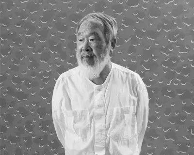 Black-and-white portrait of Kim Tschang-Yeul.
