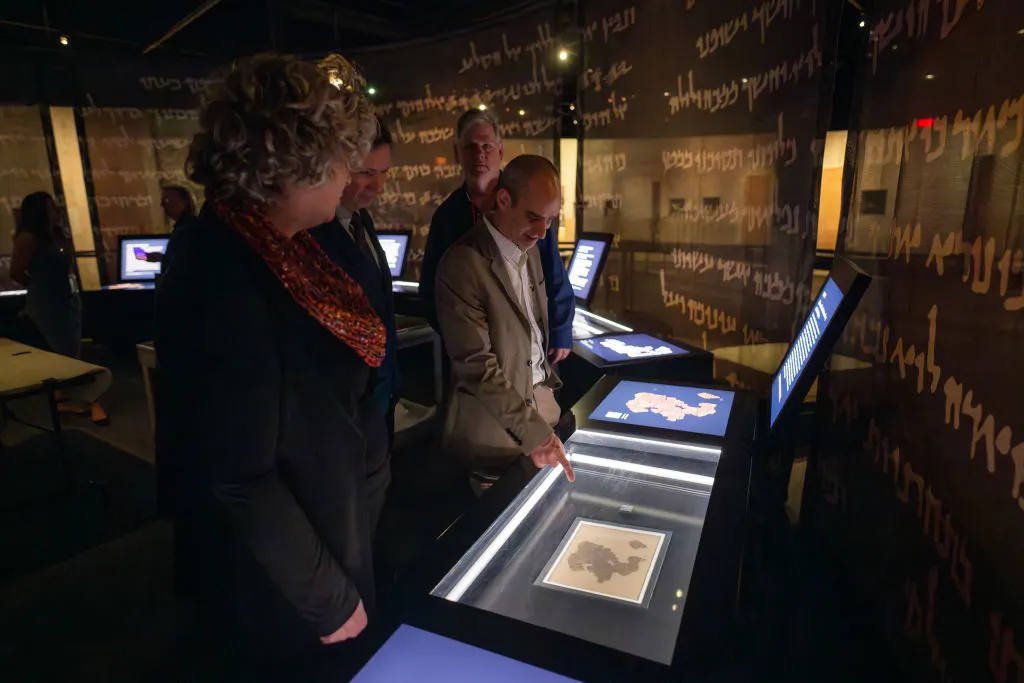 Simi Valley, CA - February 26: The installation of the 4Q57 Isaiah Scroll at the Ronald Reagan Presidential Library in Simi Valley on Wednesday, February 26, 2025. The Isaiah Scroll and other Dead Sea Scrolls in