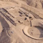 An aerial view of a building structure in Peñico.