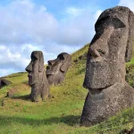 Moais, Easter Island, Chile.