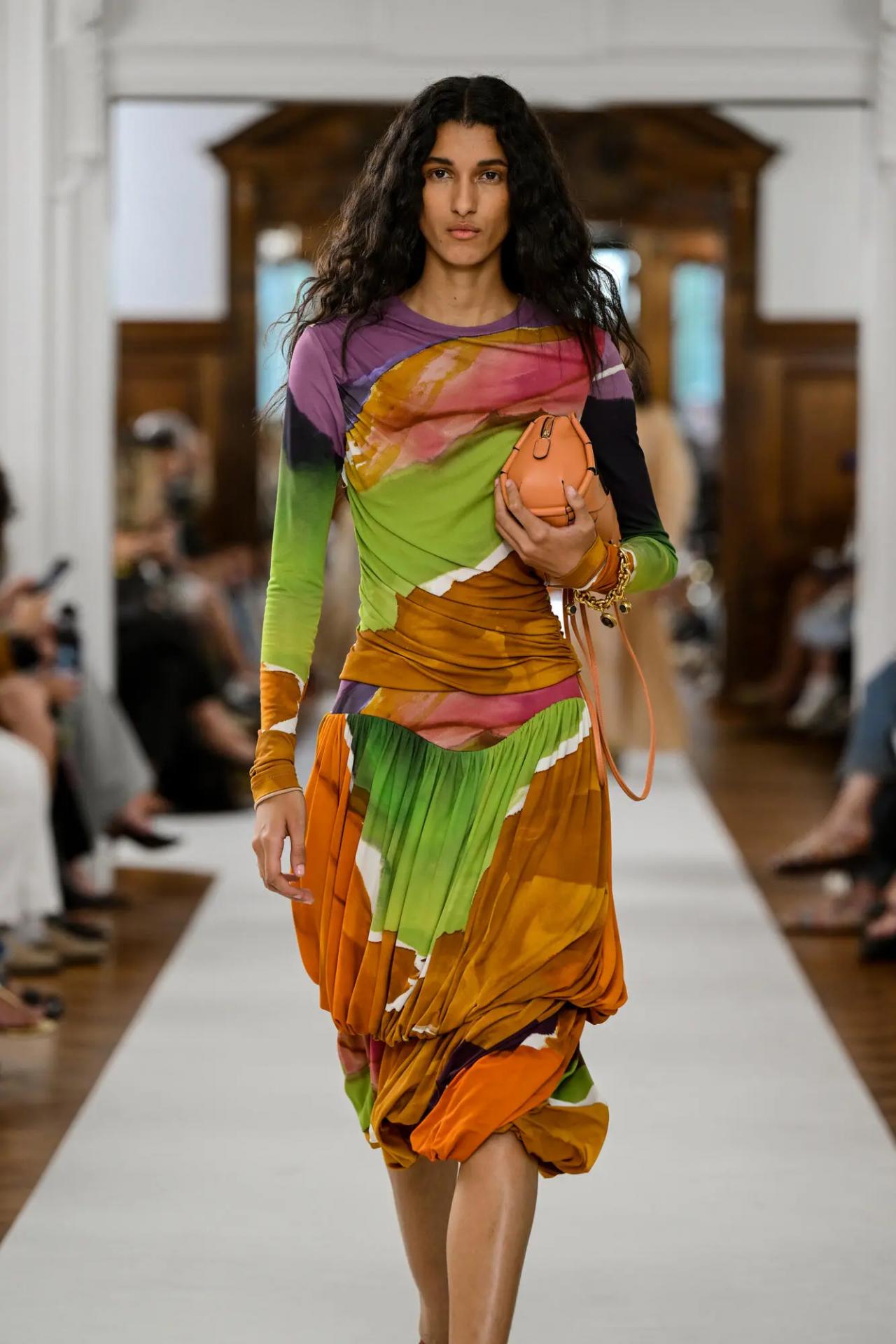 Model on the way at the Ulla Johnson fashion show as part of Spring/Summer 2026 New York Fashion Week at Cooper Hewitt on September 14, 2025, in New York, New York.