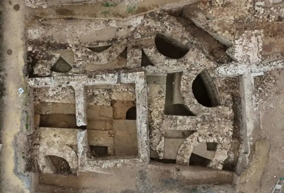 A Roman mausoleum discovered in Saint-Romain-en-Gal, France.