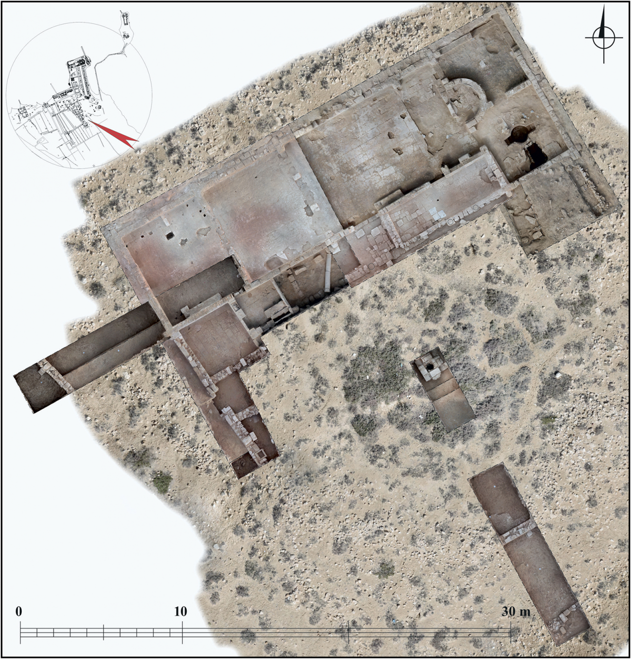 Figure showing the remains of the church in Philoxenite, Egypt.