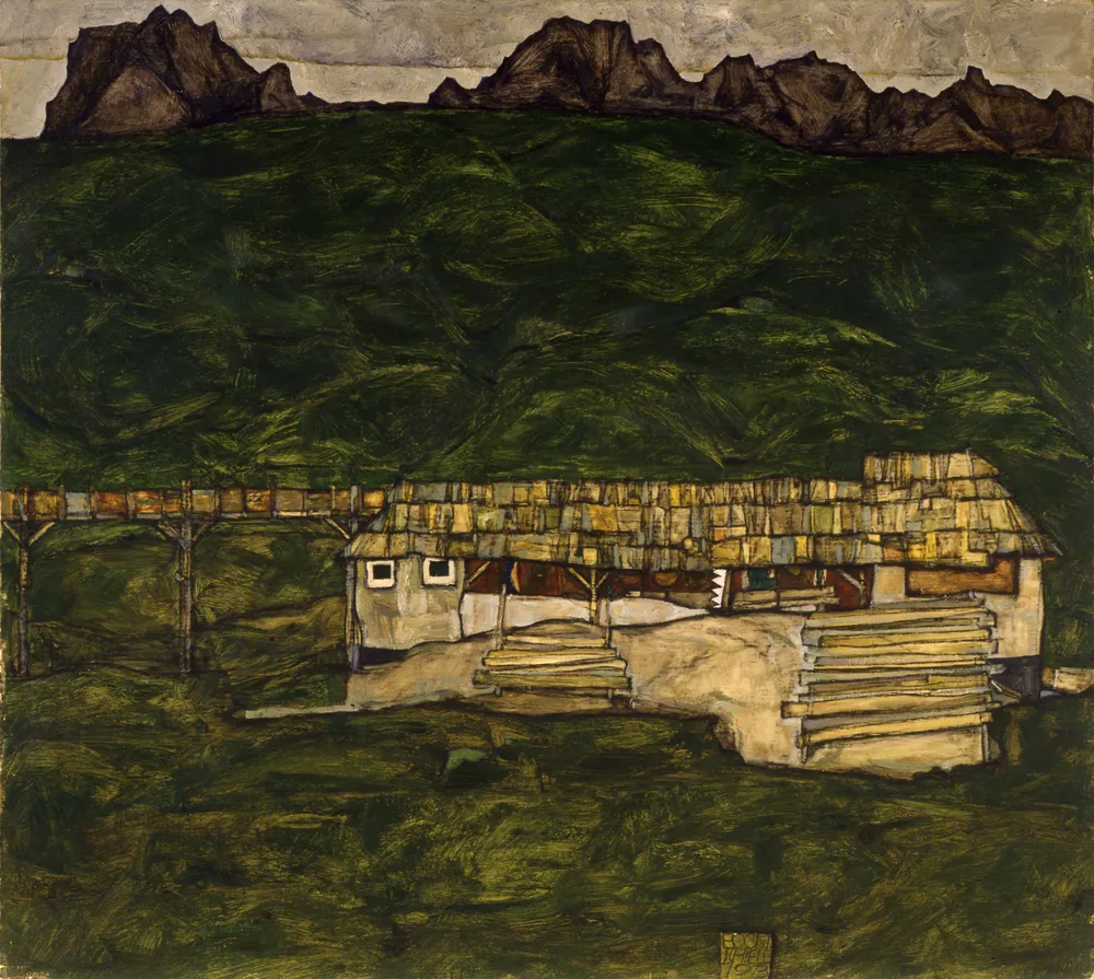 Egon Schiele: Sawmill, 1913.