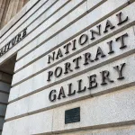 The facade of a building with text reading 