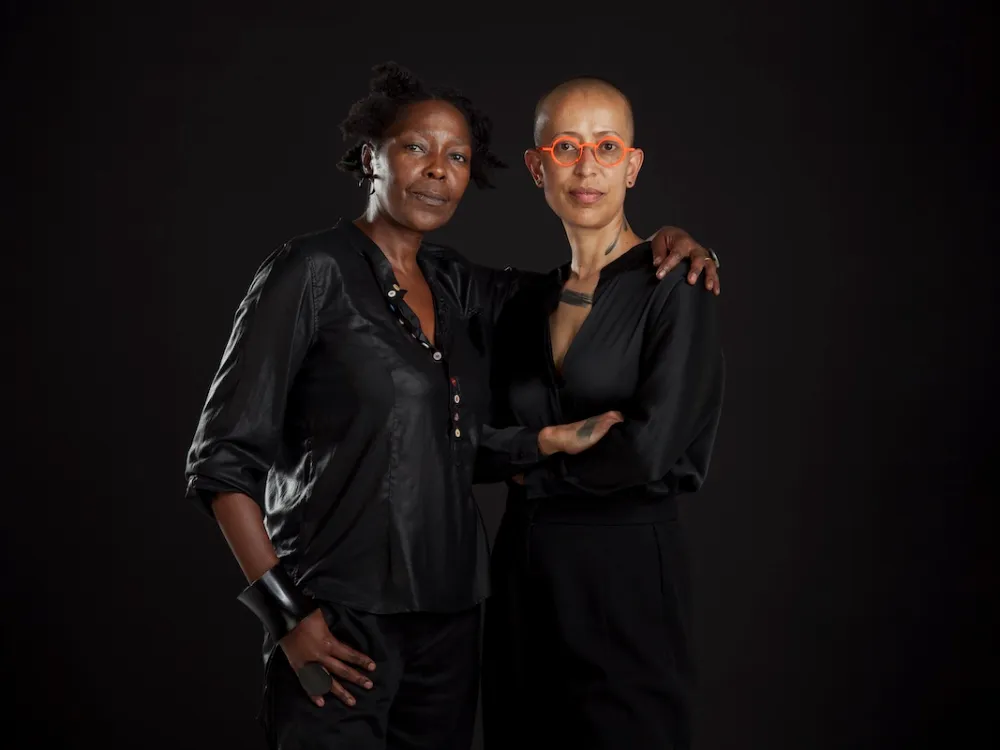 Portrait of Ingrid Masondo and Gabrielle Goliath.