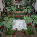 BOSTON - DECEMBER 11: The courtyard at the Isabella Stewart Gardner Museum in Boston on Dec. 11, 2020. The Holiday Garden in the Museum’s Courtyard, which was going to be on display for the remainder of the year until Boston Mayor Marty Walsh ordered all museums to close. (Photo David L. Ryan/The Boston Globe via Getty Images)