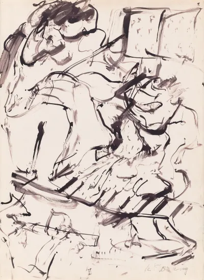 Willem de Kooning
Untitled (Spoleto), 1969
ink on paper
26 x 18 7/8 inches
© 2025 The Willem de Kooning Foundation/ Artists Rights Society (ARS), New York.