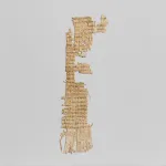 A torn fragment of paper with text.