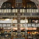 Interior view of the Pitt Rivers Museum at Oxford University in England.