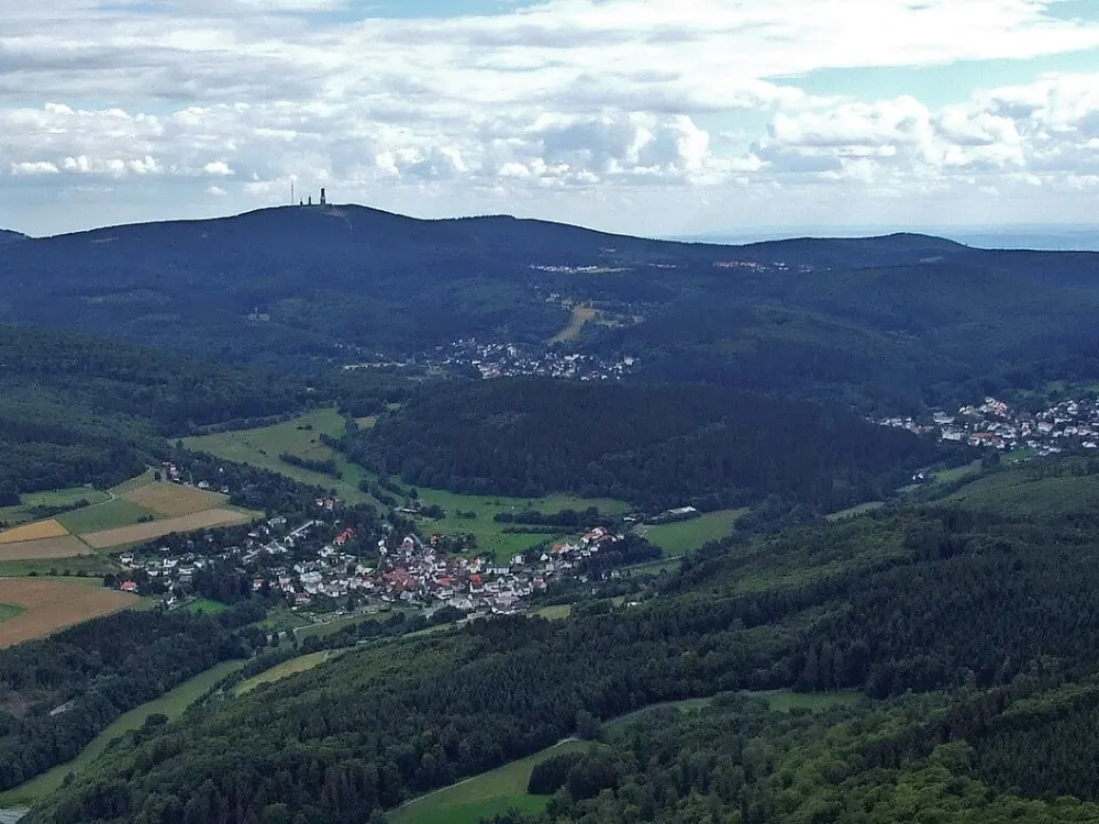 Hochtaunus with Großer Feldberg as its highest point, July 2007.