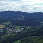 Hochtaunus with Großer Feldberg as its highest point, July 2007.