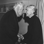 Black-and-white photograph of Alexander Calder and Georgia O