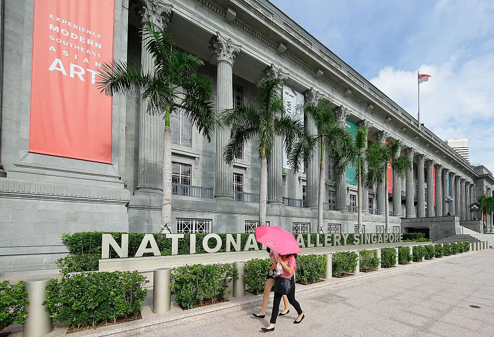 exterior of a concrete building with columns