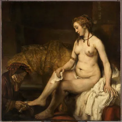Bathsheba at Her Bath. 1654. Oil on canvas, 142 x 142 cm. Inv.: MI957. Photo: Mathieu Rabeau.